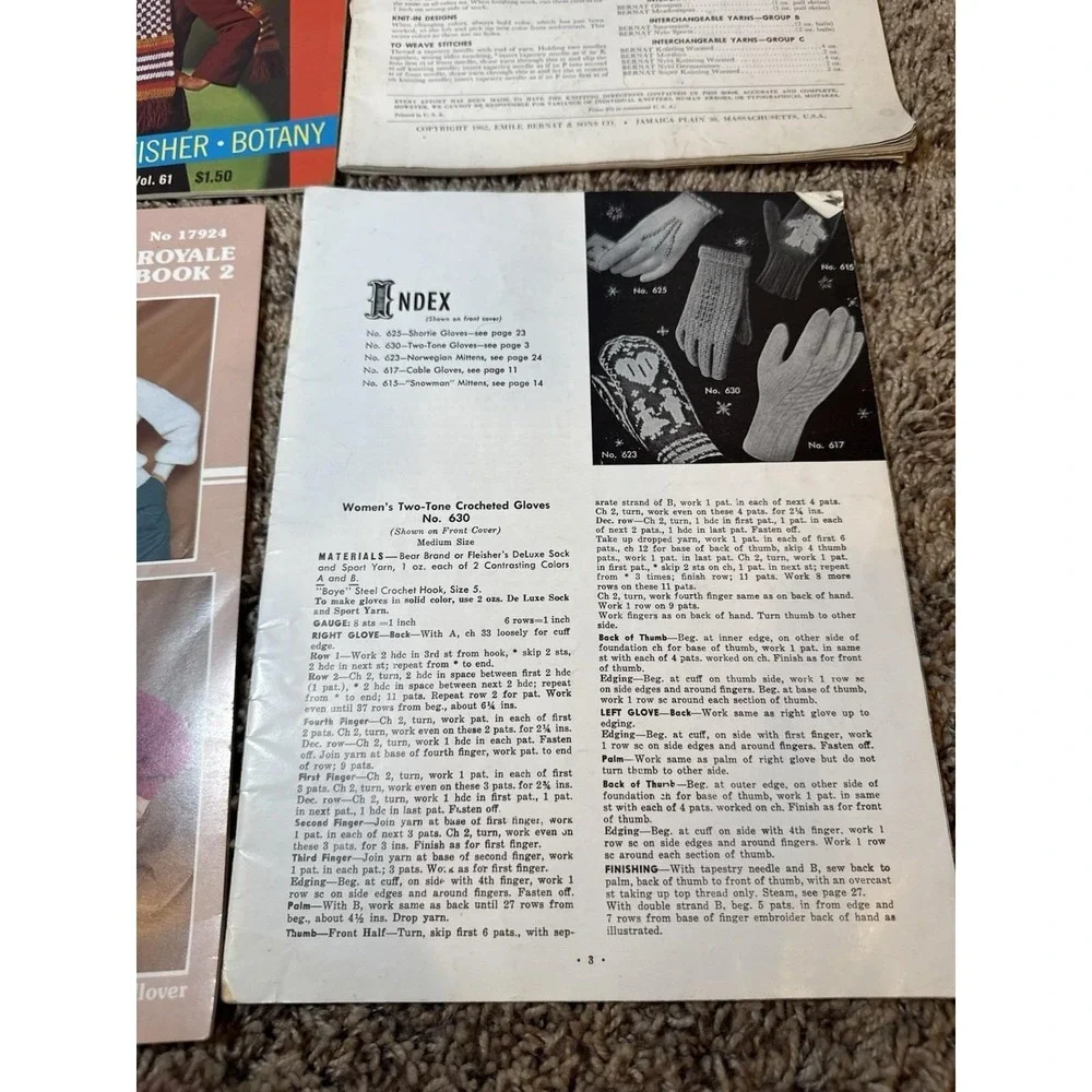 Lot of Vintage Crocheting Knitting‎ Books Patterns and Instructions